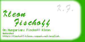 kleon fischoff business card